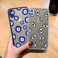 Lucky Eye niebieskie oko zła drukuj twardy futerał na telefon dla iPhone SE2020 12 13 mini 11 Pro Max XR X XS MAX 7 8 6s Plus odporna na wstrząsy okładka 2